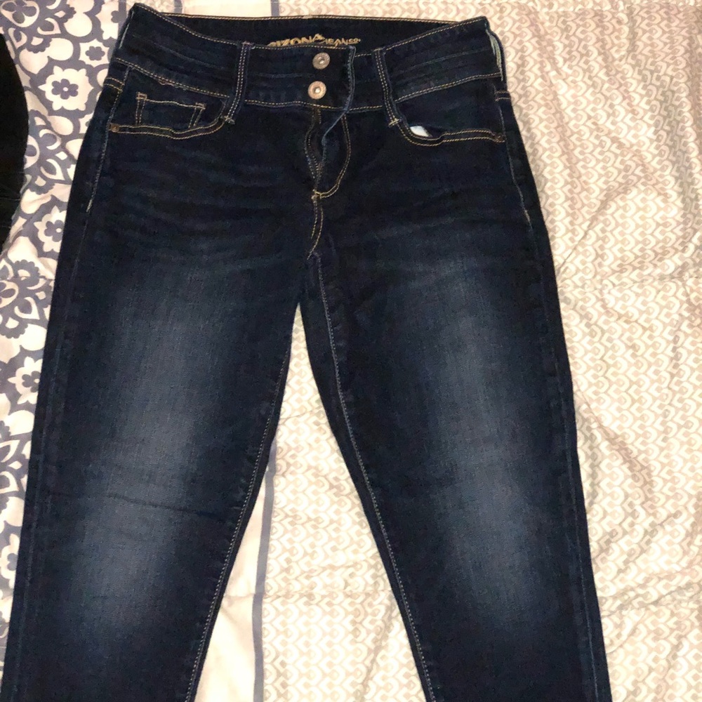 Dark blue jeans